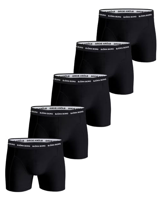Boxershort Cotton Stretch 5-Pack Zwart